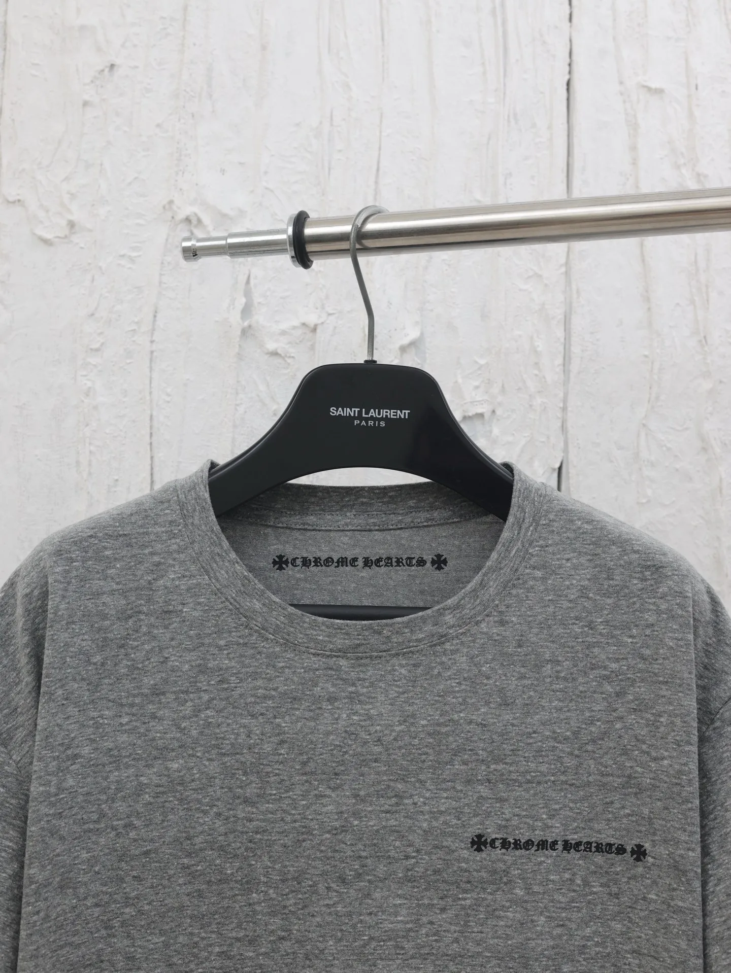 🅿️290 Chrome Heart*/Chrome Heart Ch floral gray sword short-sleeved T-shirt YB custom-dyed floral gray 26 weave 200g Gray fabric is extremely expensive and there is no current fabric in the market. Printing uses a variety of printing techniques. Customized accessories Size: S/M/L